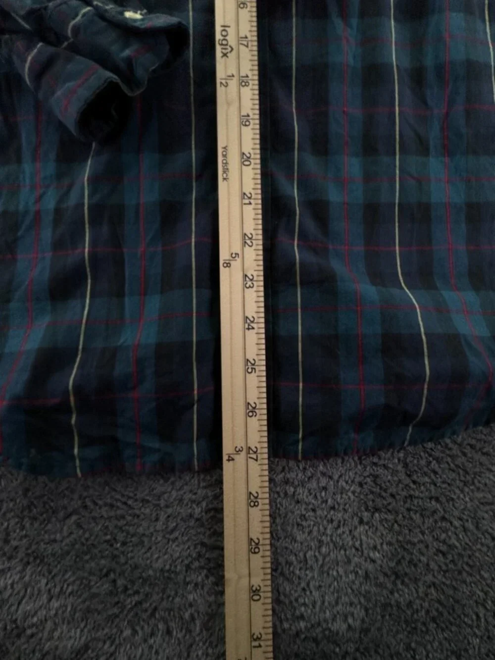 Ralph Lauren Boys Long Sleeve Button Up Shirt Green Plaid Large Cotton Pony Logo